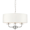 Lampa wisząca z abażurem Nixon 60129 Endon na łańuchu ecru nikiel