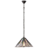 Lampa wisząca Astoria 63937 Endon Tiffany witraż szklany czarny