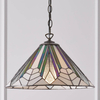 Lampa wisząca Astoria 63937 Endon Tiffany witraż szklany czarny