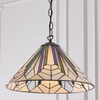 Lampa wisząca Astoria 63937 Endon Tiffany witraż szklany czarny