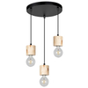 Wisząca LAMPA rustykalna PINO 7161350R Spotlight ekologiczna OPRAWA drewniany ZWIS kaskada sosna czarna
