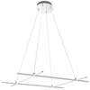 LAMPA wisząca ANDROS A0020-340 Candellux metalowa OPRAWA zwis LED 40W 4000K srebrny
