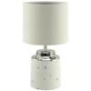 Abażurowa LAMPA stołowa HELENA 03787 Ideus ceramiczna LAMPKA stojąca   biała