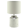 Abażurowa LAMPA stołowa HELENA 03787 Ideus ceramiczna LAMPKA stojąca   biała