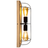 Druciana LAMPA sufitowa NETUNO 92043274 Britop drewniana OPRAWA retro plafoniera industrialna drewno czarna