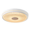 Glamour LAMPA sufitowa VIENTO 1381923 Nave okrągły plafon LED 45W 3000K - 6500K z pilotem biały przezroczysty