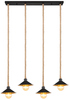 Wisząca lampa Diana 15690-4H  industrial czarna złota