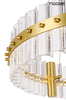 Wisząca lampa Saturnus MSE010100167 z kryształami złota