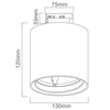 LAMPA sufitowa Neo Bianco Mobile Track+UFO CR Orlicki Design metalowa OPRAWA do systemu szynowego 1-fazowego biała chrom