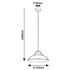 Wisząca lampa retro Dragan 5308 okrągła do jadalni vintage czarna