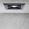 Podtynkowa LAMPA sufitowa BLOCCO ML472 Milagro metalowa OPRAWA LED 7W 3000K oczko do wbudowania kwadratowe czarne