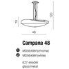 Biała lampa wisząca Campana AZ0566 Azzardo do przedpokoju biała
