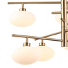 LAMPA sufitowa FIORENZO MDM3661-8 BRO+W Italux metalowa OPRAWA szklana kulista sticks cumulus mosiądz biała