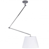 Wisząca lampa regulowana Adam do salonu satyna biała