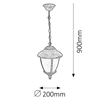 Zewnętrzna LAMPA wisząca MADRID 8479 Rabalux OPRAWA ogrodowa ZWIS antyczny outdoor retro złoto antyczne