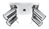 LAMPA sufitowa SL.0730  metalowa OPRAWA kwadratowa SPOT regulowane tuby chrom