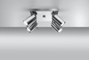 LAMPA sufitowa SL.0730  metalowa OPRAWA kwadratowa SPOT regulowane tuby chrom