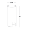 Wpustowa lampka  Grund 800101301 Elkim LED 3W 6000K okrągła IP65 aluminium