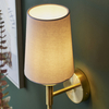 Kinkiet nad łóżko L&-192955 Light& abażurowy hampton biały mosiądz