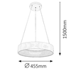 LAMPA wisząca ADELINE 2509 Rabalux okrągła OPRAWA zwis LED 26W 4000K pierścień ring biały