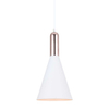 Wisząca LAMPA loft KHALEO MDM-3030/1 W+COP Italux metalowa OPRAWA industrialny ZWIS stożek miedź biały