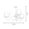 LAMPA sufitowa SARA MLP1048 Milagro abażurowa OPRAWA do pokoju dziecięcego crystal biała