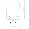 LAMPA sufitowa SET 8896 Nowodvorski tuba OPRAWA downlight metalowa biała złota