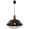 Wisząca LAMPA rustykalna ALEX 7063014 Nave metalowa OPRAWA industrialny zwis czarny brązowy