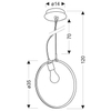 Wisząca LAMPA geometryczna A0024-320 Candellux okrągła OPRAWA metalowa LED 14W 4000K okrąg pierścień ring koło chrom