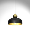 Wisząca lampa salonowa Harald art deco czarna złota