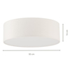 Okrągła lampa sufitowa Soft 40653 Sigma z welurowym białym kloszem