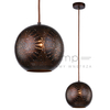 Orientalna LAMPA wisząca SFINKS 31-43283 Candellux ażurowa OPRAWA metalowa ZWIS marokański kula ball z wzorkami brązowa