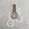 Wisząca LAMPA industrialna K-4525 Kaja metalowa OPRAWA druciany zwis biały