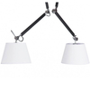 Wisząca lampa salonowa Zyta z regulacją biała czarna