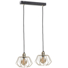 Wisząca LAMPA loft KET574 metalowa OPRAWA industrialny ZWIS druciany złoty czarny