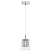 Okrągła lampa wisząca Duchess 3114 z kryształkami do sypialni chrom
