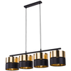 Wisząca lampa nad stół Hilton 4342 TK Lighting z abażurem czarna złota
