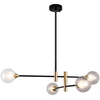 LAMPA sufitowa MARINO PND-9148-4 Italux metalowa OPRAWA loftowe pręty kule balls molekuły czarne mosiądz