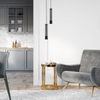 Wisząca lampa druciana Estilo MLP8409 do salonu czarna