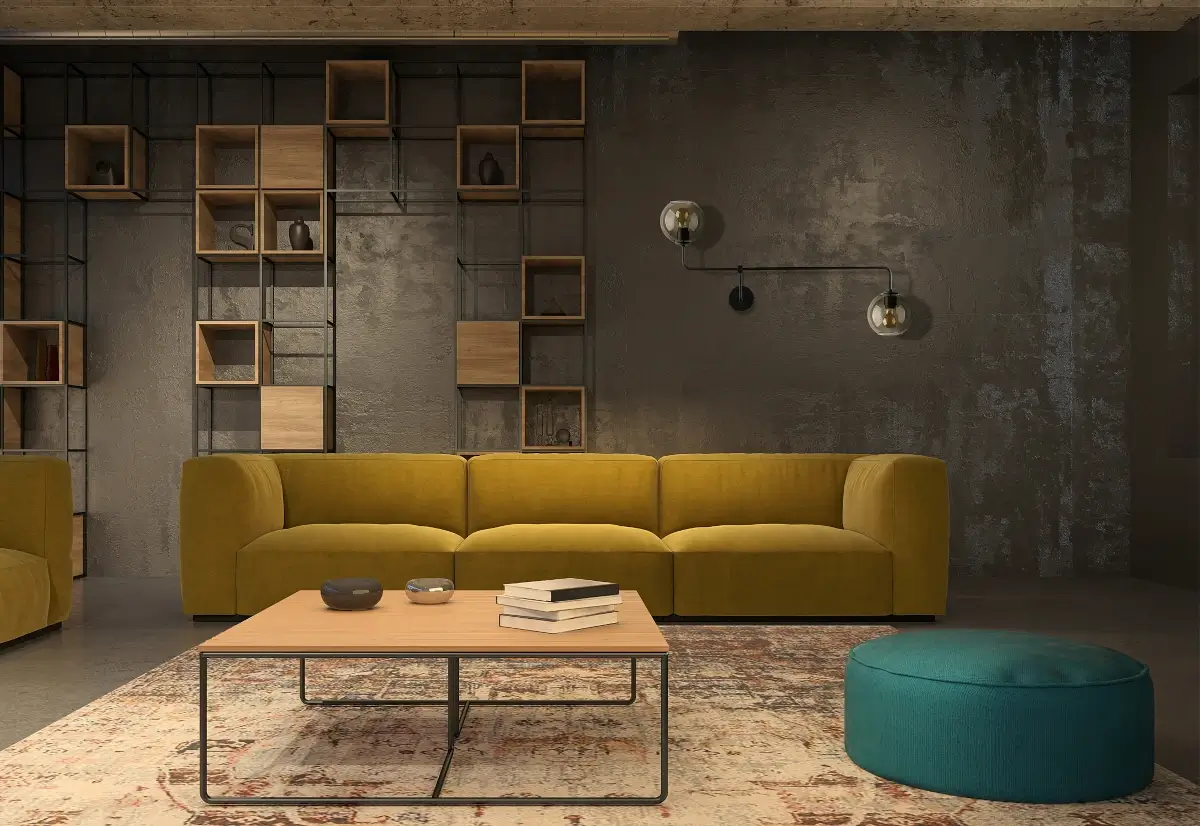 Industrialna lampa ścienna ze szklanymi kloszami