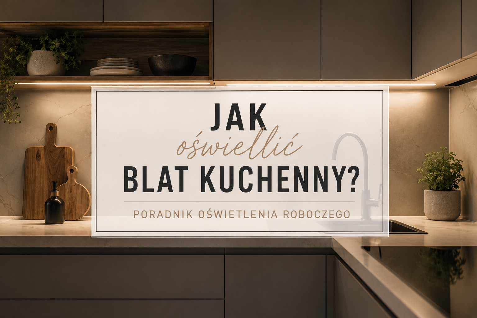 Jak oświetlić blat kuchenny? Poradnik oświetlenia roboczego