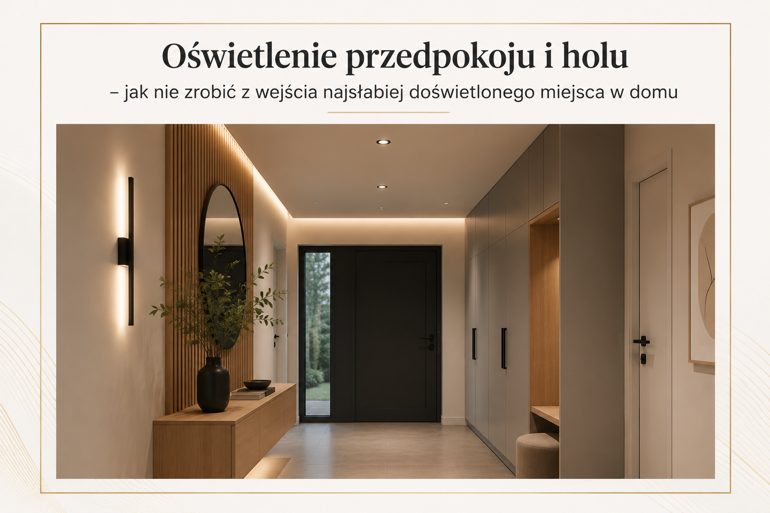 Oświetlenie przedpokoju i holu - jak nie zrobić z wejścia najsłabiej doświetlonego miejsca w domu