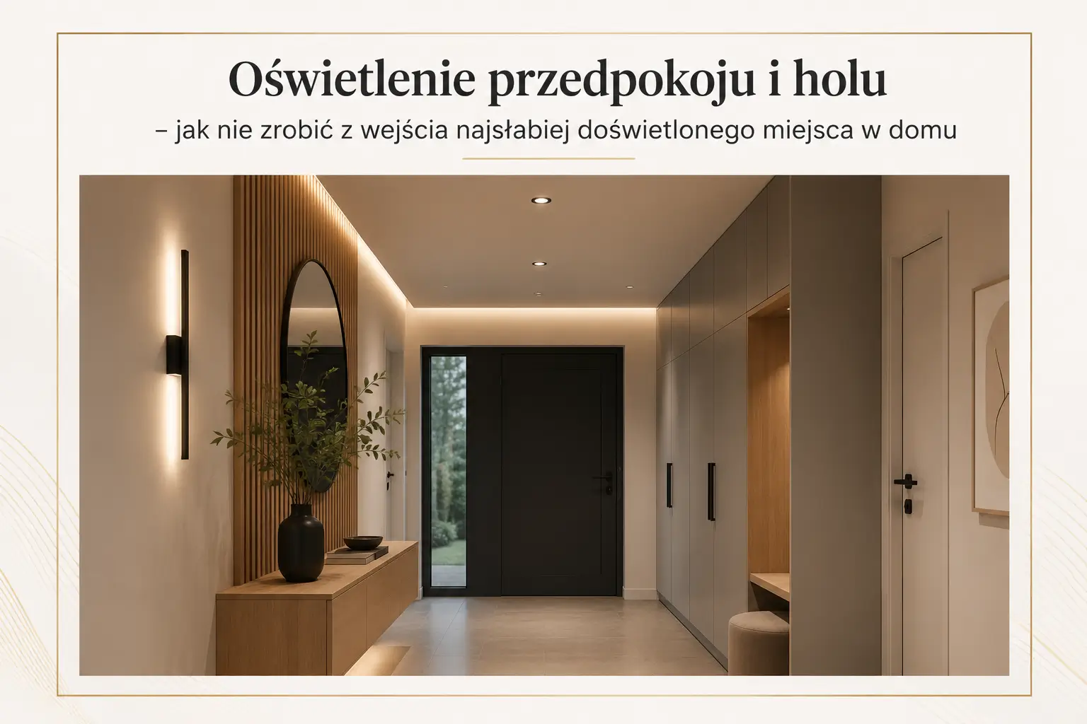 Oświetlenie przedpokoju i holu - jak nie zrobić z wejścia najsłabiej doświetlonego miejsca w domu