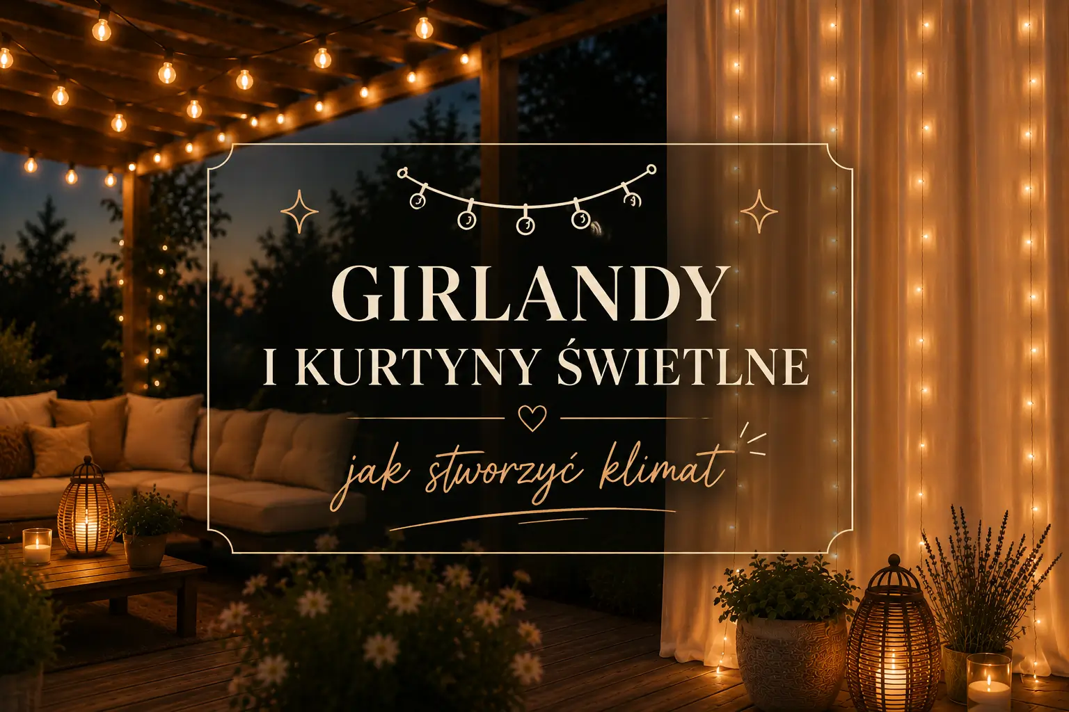 Girlandy i kurtyny świetlne - jak stworzyć klimat
