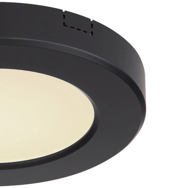 LAMPA sufitowa LASSE 12379-6B Globo metalowa OPRAWA okrągła LED 6W 3000K - 6500K plafon czarny