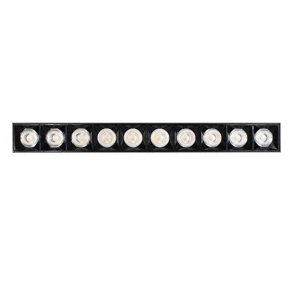 Sufitowa lampa liniowa 1066 Domeno LED 30W 4000K prostokąt spoty czarna