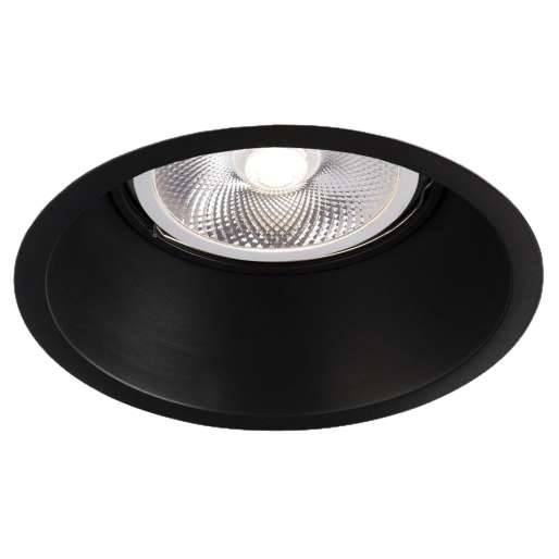 Oczko LAMPA sufitowa KAMI 3327 Shilo okrągła OPRAWA podtynkowa WPUST metalowy czarny