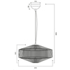 Wisząca lampa salonowa SVEA 364790144 Trio do jadalni eco beżowa