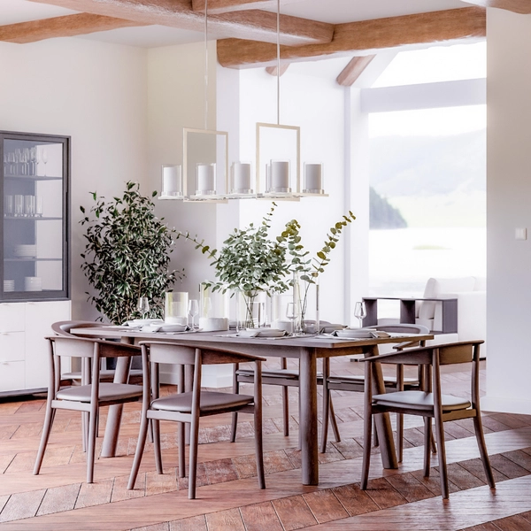 Stylowa LAMPA wisząca MIAMI P08018CH Cosmolight metalowy zwis do jadalni chrom