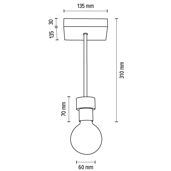 LAMPA sufitowa CHANDELLE 8424174 Britop loftowa OPRAWA czarna drewno